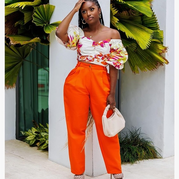 @tinekab Amazon The Drop Floral Print Puff Sleeve Sweetheart Top XL NWT - Picture 15 of 15